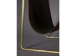 Scholar - Porte Revues Vintage Cuir Et Métal - Couleur - Marron -Electroménager Soldes accessoire de rangement 13289427