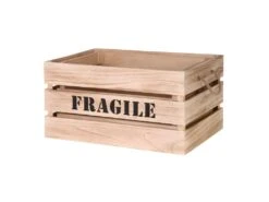 Cagette En Bois Brut Fragile (Lot De 2) -Electroménager Soldes accessoire de rangement 13396843