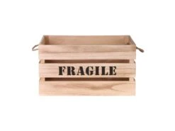 Cagette En Bois Brut Fragile (Lot De 2) -Electroménager Soldes accessoire de rangement 13396845