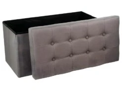 2 En 1 Pouf Pliant Double Et Coffre De Rangement Gris Taupe Aspect Lin 76 X H 38 Cm 9 2 En 1 Pouf Pliant Double Et Coffre De Rangement Gris Taupe Aspect Lin 76 X H 38 Cm -Electroménager Soldes accessoire de rangement 13451163