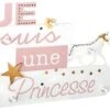 Patère Enfant Pancarte Princesse 5 Crochets En Bois 50 X 35 Cm -Electroménager Soldes accessoire de rangement 13452135