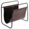 Porte Revues En Cuir Sur Support En Métal Noir 2 Porte Revues En Cuir Sur Support En Métal Noir -Electroménager Soldes accessoire de rangement 13457397
