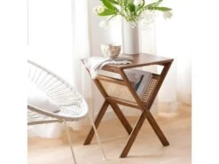 Porte Revue En Bois De Manguier Et Cannage Paloma