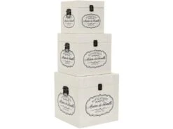 Set De 3 Malles En Bois Charme