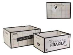 Cagette De Rangement En Bois Recyclerie (Lot De 2) -Electroménager Soldes accessoire de rangement 13510889