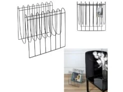 Range Magazines En Métal Filaire Spirale Noir -Electroménager Soldes accessoire de rangement 13512701