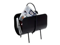 Porte-Revues Design "Sero" 47cm Noir Laqué -Electroménager Soldes accessoire de rangement 14117251