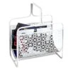 Porte-Revues En Métal "Magazines" 45cm Blanc