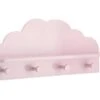 Patère Enfant Nuage Rose 4 Crochets Avec Tablette -Electroménager Soldes accessoire de rangement 14294927