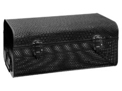 Lot De 2 Coffres De Rangement Cantines En Métal Noir Perforé -Electroménager Soldes accessoire de rangement 14460069