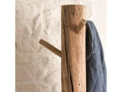 ANDRIAN - Porte-manteau Marron Naturel Bois Pin Recyclé -Electroménager Soldes accessoire de rangement 14660833