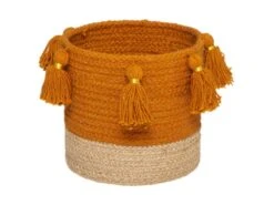 Set De 3 Paniers De Rangement En Jute Et Coton Avec Pompons -Electroménager Soldes accessoire de rangement 14733503