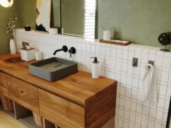 Lot De 2 Patères De Salle De Bain Avec Crochet Béton - 7,9 X 4 X 5,5 Cm - DUKAT -Electroménager Soldes accessoire de rangement 14824571