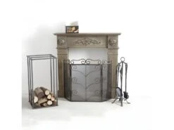 Rack à Bûches Vertical En Métal Gris -Electroménager Soldes accessoire de rangement 15752299