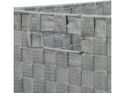 4 Paniers Tressés Gris -Electroménager Soldes accessoire de rangement 15781923