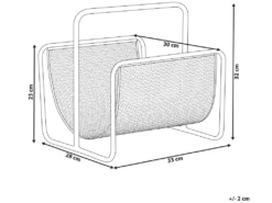 Porte-magazines En Acier Noir BELA -Electroménager Soldes accessoire de rangement 16059759
