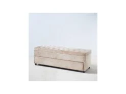 Banquette Coffre + Tiroir Tissu Beige Taille M - VIPOP -Electroménager Soldes accessoire de rangement 17787059