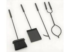 Porte-bûches En Métal Noir + 4 Accessoires -Electroménager Soldes accessoire de rangement 18071929