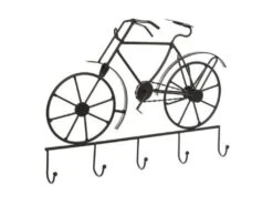 Patère 5 Crochets En Métal "Vélo" 30cm Noir