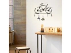 Patère 5 Crochets En Métal "Vélo" 30cm Noir -Electroménager Soldes accessoire de rangement 19534911