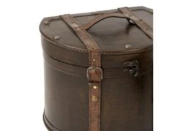 Lot De 2 Valises Déco "Rétro Vintage" 35cm Marron -Electroménager Soldes accessoire de rangement 19559059