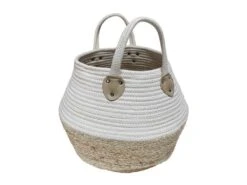 Panier De Rangement Déco "Osinella" 38cm Blanc