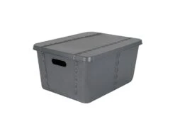 4x Boîte De Rangement Life Story Avec Couvercle Grand 45l Gris Anthracite -Electroménager Soldes accessoire de rangement 19797519