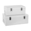 Lot De 2 Cantines Enfant Malle En Métal Blanc -Electroménager Soldes accessoire de rangement 19801957