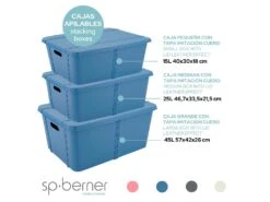 4x Boîte De Rangement Life Story Avec Couvercle 25l Violet Moyen -Electroménager Soldes accessoire de rangement 19817053