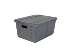 Boîte De Rangement Life Story Avec Couvercle 25l Moyen Gris Clair Anthracite