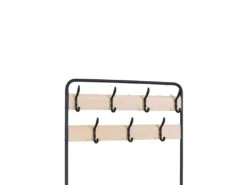 Cintre Meuble à Chaussures MDF Métal Avec 2 Etagères 7 Crochets Pour Entrées -Electroménager Soldes accessoire de rangement 19820577