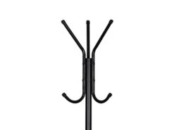 Porte-manteau Autoportant Support à Manteau Avec 6 Crochets Métal Noir -Electroménager Soldes accessoire de rangement 19820589