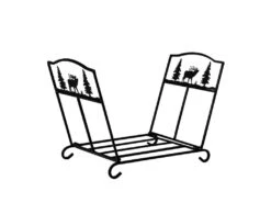 SoBuy SDA05-SCH Serviteur De Cheminée Pliant Wapitis Porte Bûches Pliable Range-Bûches Anthracite Grande Capacité