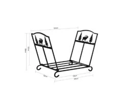 SoBuy SDA05-SCH Serviteur De Cheminée Pliant Wapitis Porte Bûches Pliable Range-Bûches Anthracite Grande Capacité -Electroménager Soldes accessoire de rangement 19872697