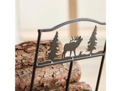 SoBuy SDA05-SCH Serviteur De Cheminée Pliant Wapitis Porte Bûches Pliable Range-Bûches Anthracite Grande Capacité -Electroménager Soldes accessoire de rangement 19872699