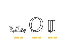 SoBuy SDA05-SCH Serviteur De Cheminée Pliant Wapitis Porte Bûches Pliable Range-Bûches Anthracite Grande Capacité -Electroménager Soldes accessoire de rangement 19872707