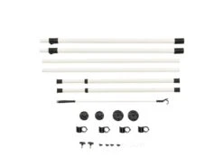 Porte Manteau Télescopique Réglable Garde Robe Support 305 Cm Blanc 03_0003505 -Electroménager Soldes accessoire de rangement 19904655