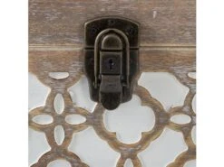 Lot De 3 Malles Rectangulaires En Bois Été Indien - Atmosphera -Electroménager Soldes accessoire de rangement 20121359