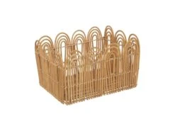 Lot De 3 Caisses De Rangement Cagette En Fer Et Rotin -Electroménager Soldes accessoire de rangement 20872999