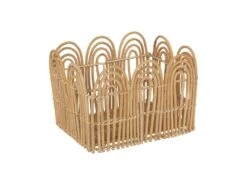 Lot De 3 Caisses De Rangement Cagette En Fer Et Rotin -Electroménager Soldes accessoire de rangement 20873001