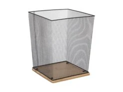 Corbeille De Bureau En Métal Et Bambou Modèle Havi