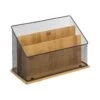 Organiseur De Bureau En Bambou Et Métal Noir Modèle Havi -Electroménager Soldes accessoire de rangement 20873441