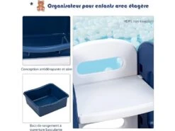 Etagere Pour Jouets Avec Bibliothèque Meuble De Rangement Avec 6 Bacs + 3 Etages -Electroménager Soldes accessoire de rangement 20920729