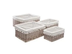 Lot De 4 Paniers Rectangulaires Folkdream - Atmosphera