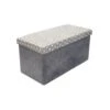 Coffre Rangement Banc Tissu Gris 2 Coffre Rangement Banc Tissu Gris -Electroménager Soldes accessoire de rangement 21149003
