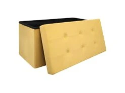 Banc Coffre De Rangement En Suédine Lina