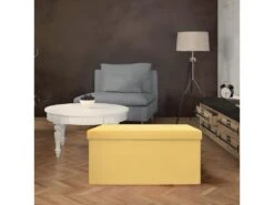 Banc Coffre De Rangement En Suédine Lina -Electroménager Soldes accessoire de rangement 21149085