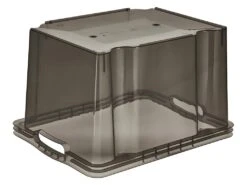 Boîte De Rangement 35 X 27 X 21, Gris Translucide -Electroménager Soldes accessoire de rangement 21221577