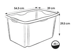 Boîte De Rangement 54,5 X 39 X 29,5, Eco Graphite -Electroménager Soldes accessoire de rangement 21221809