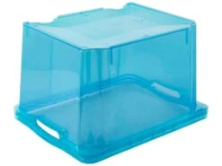 Boîte De Rangement Avec Poignées Intégrées, Taille: M, 35 X 27 X 21 Cm, 13,5 L, Bleu Transparent -Electroménager Soldes accessoire de rangement 21221875